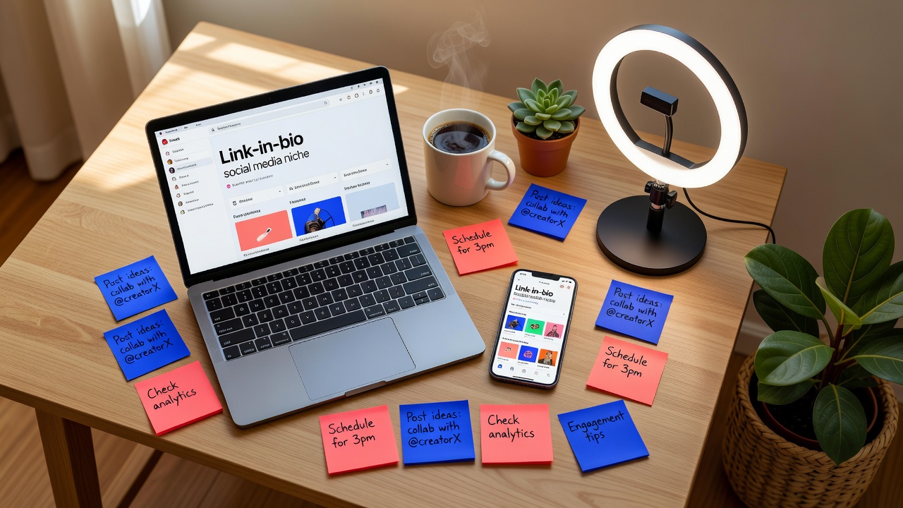 Workspace for managing a link-in-bio page